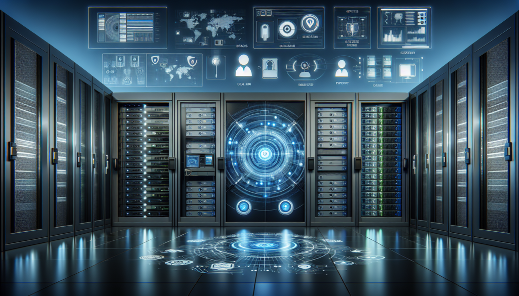 Centro de datos con medidas de seguridad avanzadas